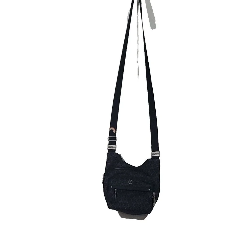 Baggallini Small Crossbody Zipper Inner Outer Pockets Adjustable Strap 10x10 Bag